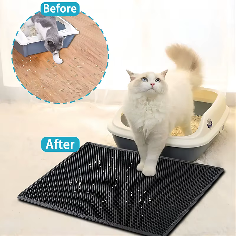 Double-Layer Cat Litter Mat